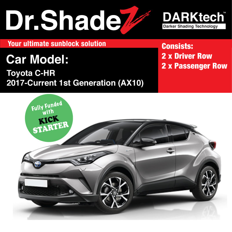 DARKtech Toyota C-HR CHR 2017-Current 1st Generation (AX10) Japan Subcompact Crossover SUV Customised Car Window Magnetic Sunshades