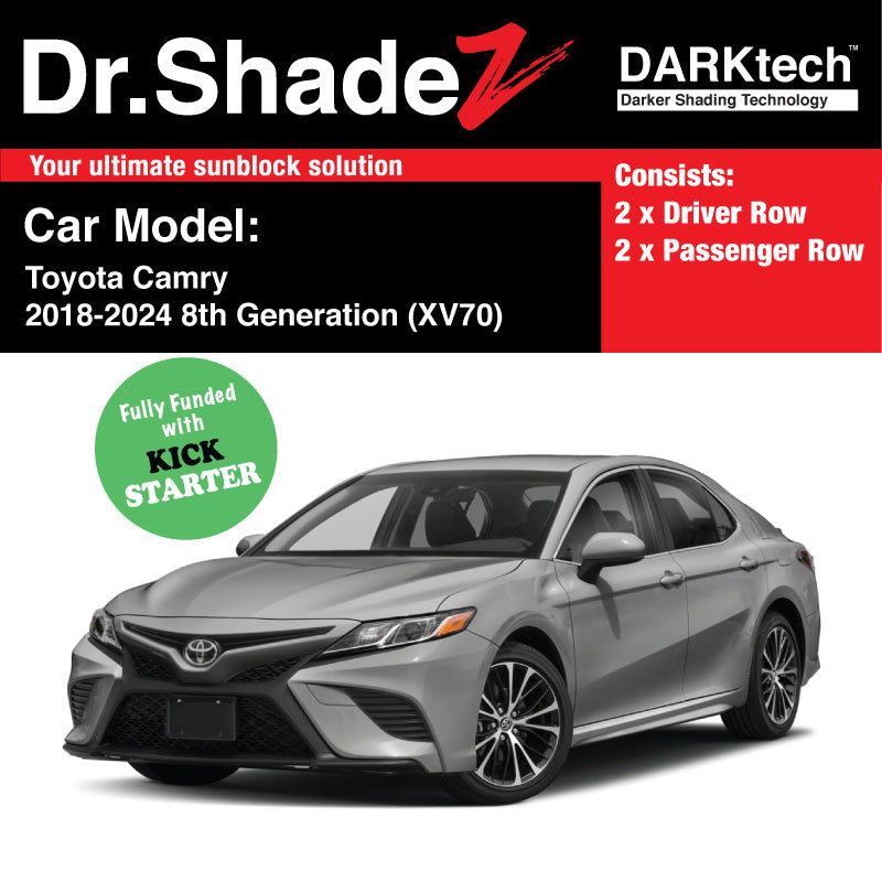 DARKtech Toyota Camry 2018-2024 12th Generation (XV70) Japanese Executive Sedan Customised Car Window Magnetic Sunshades