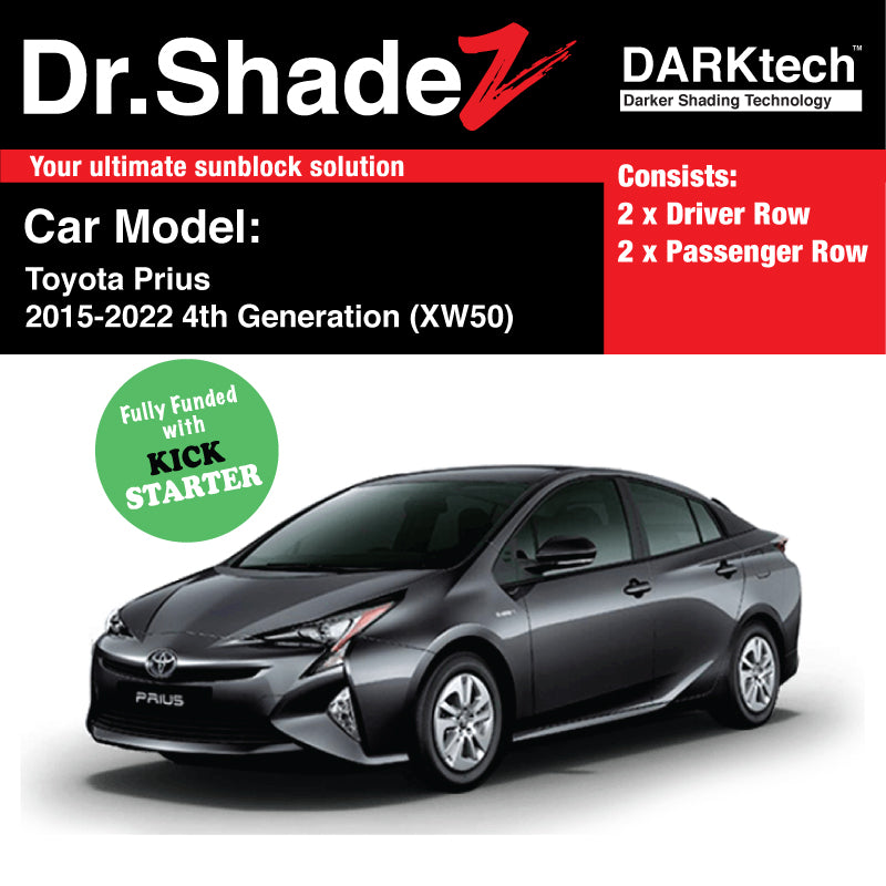 DARKtech Toyota Prius Sedan 2015-2022 4th Generation (XW50) Japan Hybrid Customised Car Window Magnetic Sunshades