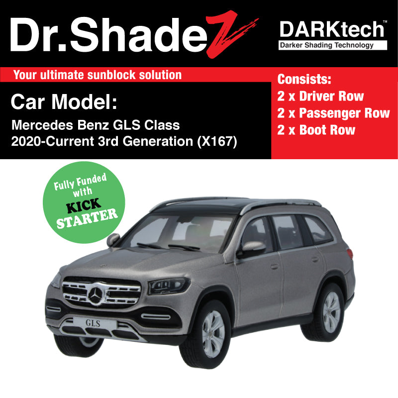 DARKtech Mercedes Benz GLS Class 2020-Current 3rd Generation (X167) Germany SUV Customised Window Magnetic Sunshades