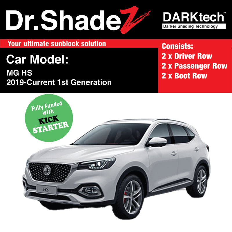 DARKtech MG HS 2019-Current 1st Generation (AS23) China SUV Customised Car Window Magnetic Sunshades