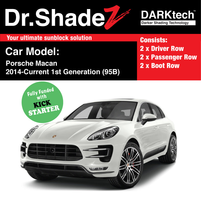 DARKtech Porsche Macan 2014-Current 1st Generation (95B) Germany SUV Customised Car Window Magnetic Sunshades