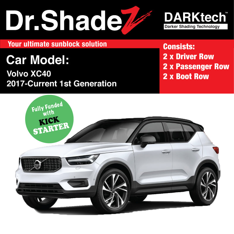 DARKtech Volvo XC40 2017-Current 1st Generation Sweden Luxury SUV Customised Car Window Magnetic Sunshades