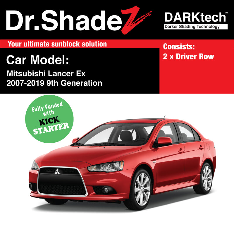 DARKtech Mitsubishi Lancer Ex 2007-2019 9th Generation Japan Sedan Customised Car Window Magnetic Sunshades