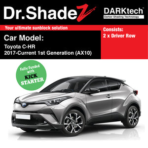 DARKtech Toyota C-HR CHR 2017-Current 1st Generation (AX10) Japan Subcompact Crossover SUV Customised Car Window Magnetic Sunshades