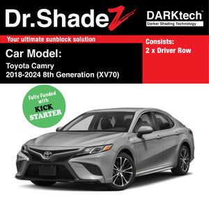 DARKtech Toyota Camry 2018-2024 12th Generation (XV70) Japanese Executive Sedan Customised Car Window Magnetic Sunshades