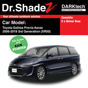 DARKtech Toyota Estima Previa Aeras 2006-2019 3rd Generation (XR50) Japan MPV Customised Car Window Magnetic Sunshades