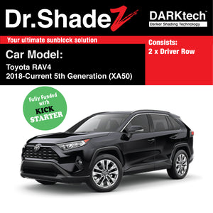 DARKtech Toyota RAV4 2018-Current 5th Generation (XA50) Customised Japan SUV Window Magnetic Sunshades