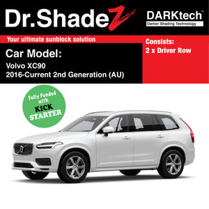 DARKtech Volvo XC90 2016-Current 2nd Generation (AU) Sweden Luxury SUV Customised Car Window Magnetic Sunshades