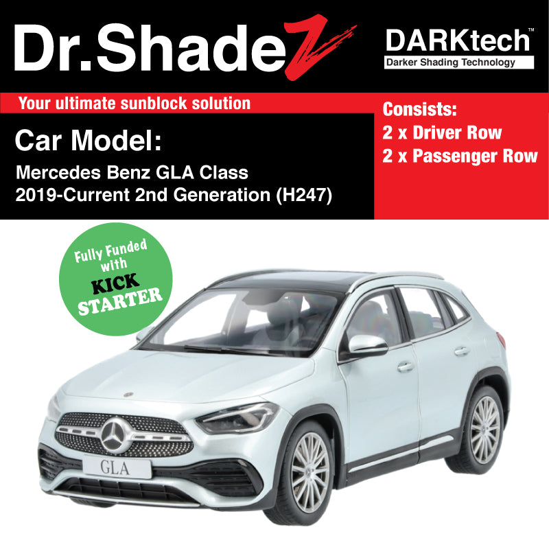 DARKtech Mercedes Benz GLA Class 2019-Current 2nd Generation (H247) Germany Crossover SUV Customised Car Window Magnetic Sunshades