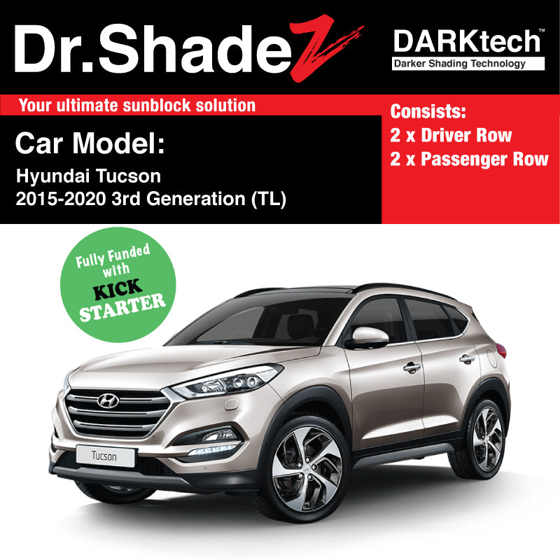 DARKtech Hyundai Tucson 2015-2020 3rd Generation (TL) South Korea SUV Customised Magnetic Sunshades