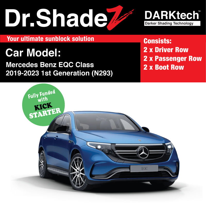 DARKtech Mercedes Benz EQC Class 2019-2023 1st Generation (N293) Germany Electric Crossover SUV Customised Car Window Magnetic Sunshades