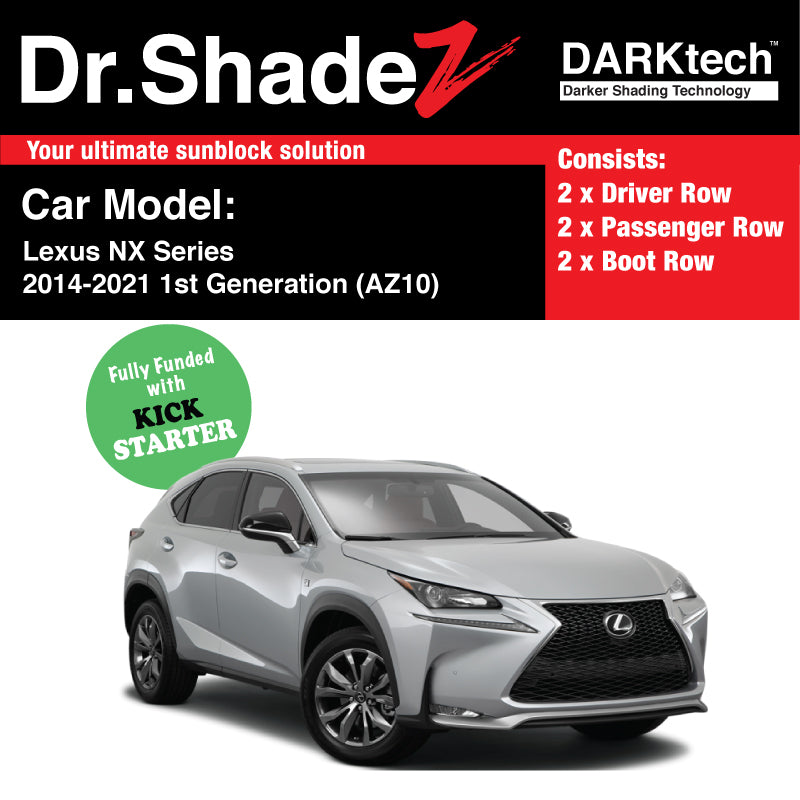 DARKtech Lexus NX Series 2014-2021 1st Generation (AZ10) Japan Luxury SUV Customised Magnetic Sunshades