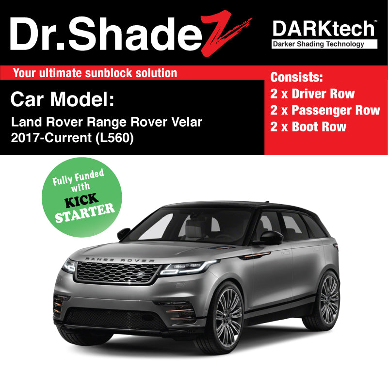 DARKtech Land Rover Range Rover Velar 2017-Current (L560) United Kingdom SUV Customised Window Magnetic Sunshades