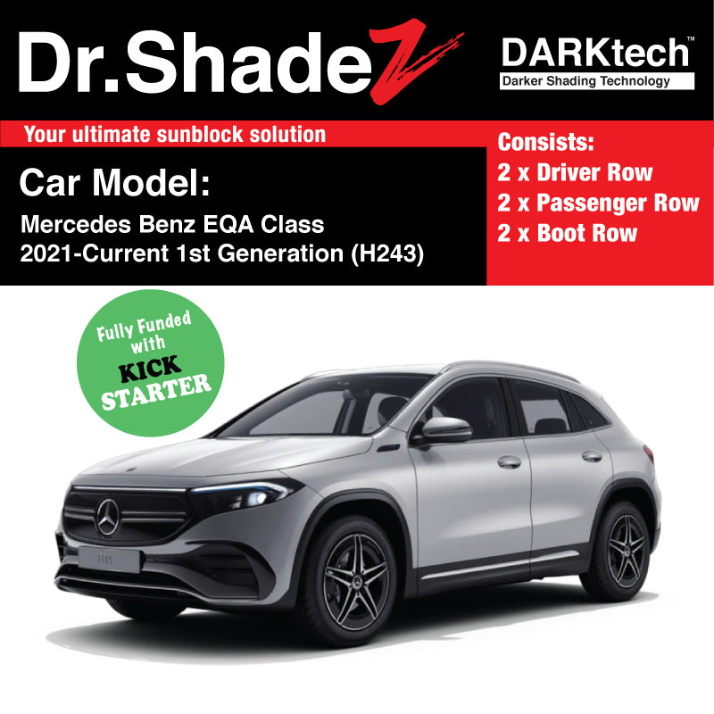 DARKtech Mercedes Benz EQA Class 2021-Current 1st Generation (H243) Germany Electric Crossover SUV Customised Car Window Magnetic Sunshades