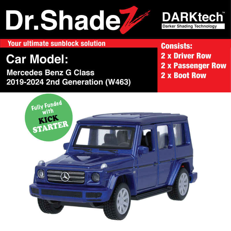 DARKtech Mercedes Benz G Class 2019-2024 2nd Generation (W463) Germany SUV Customised Window Magnetic Sunshades