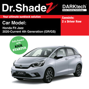 DARKtech Honda Fit Jazz 2020-Current 4th Generation (GR/GS) Japan Hatchback Customised Car Window Magnetic Sunshades