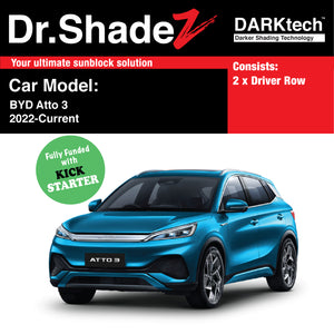 DARKtech BYD Atto 3 Yuan Plus 2022-Current 2nd Generation China SUV Customised Car Window Magnetic Sunshades