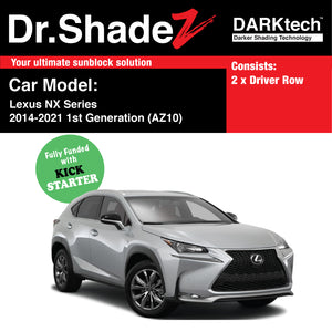 DARKtech Lexus NX Series 2014-2021 1st Generation (AZ10) Japan Luxury SUV Customised Magnetic Sunshades