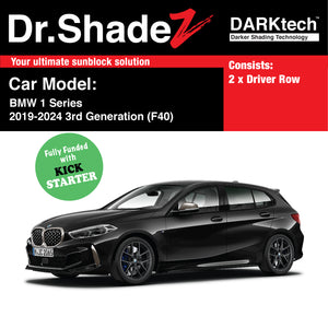 DARKtech BMW 1 Series 2019-2024 3rd Generation (F40) Customised Luxury German Hatchback Car Window Magnetic Sunshades