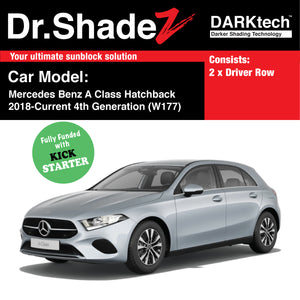 DARKtech Mercedes Benz A Class Hatchback 2018-Current 4th Generation (W177) Germany Hatchback Customised Car Window Magnetic Sunshades