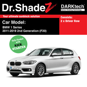 DARKtech BMW 1 Series 2011-2019 2nd Generation (F20) Customised Luxury German Hatchback Car Window Magnetic Sunshades