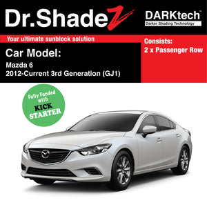 DARKtech Mazda 6 Sedan 2012-Current 3rd Generation (GJ1) Japan Sedan Customised Car Window Magnetic Sunshades