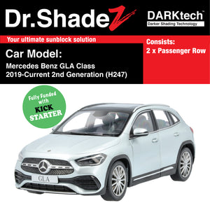 DARKtech Mercedes Benz GLA Class 2019-Current 2nd Generation (H247) Germany Crossover SUV Customised Car Window Magnetic Sunshades