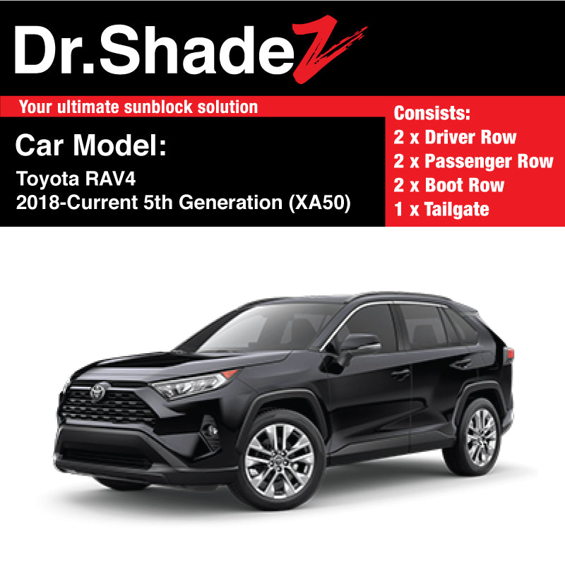 Toyota RAV4 2018-Current 5th Generation (XA50) Customised Japan SUV Window Magnetic Sunshades