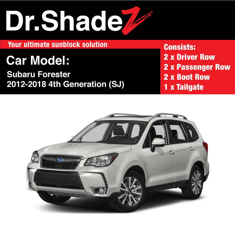 Subaru Forester 2012-2018 4th Generation (SJ) Japan Subcompact Crossover SUV Customised SUV Window Magnetic Sunshades