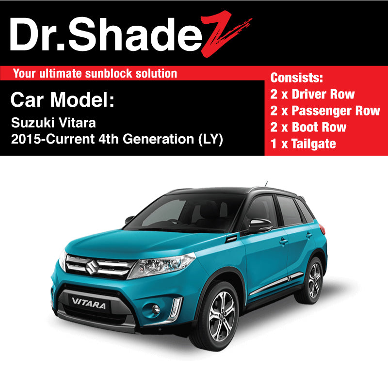 Suzuki Vitara 2015-Current 4th Generation (LY) Japan Compact SUV Customised Car Window Magnetic Sunshades