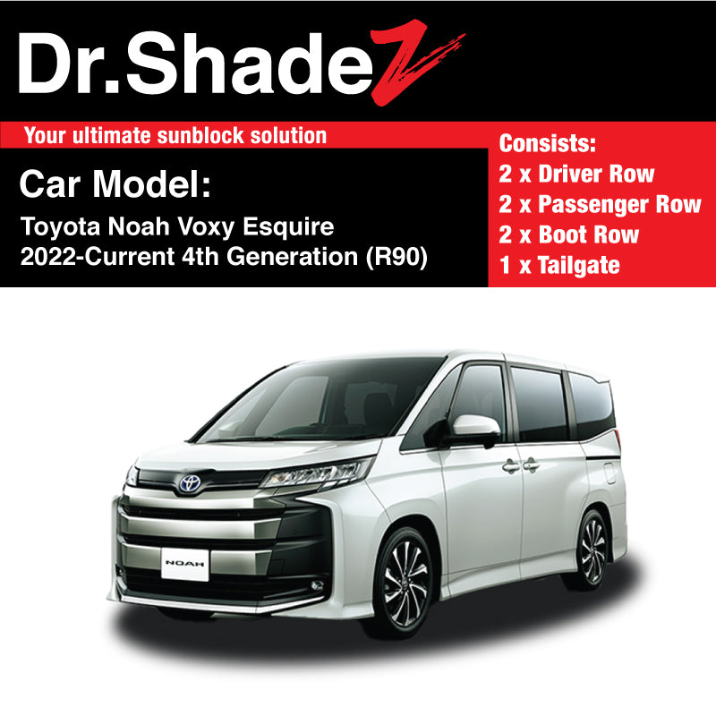 Toyota Noah Voxy Esquire 2022-Current 4th Generation (R90) Japan MPV Customised Car Window Magnetic Sunshades