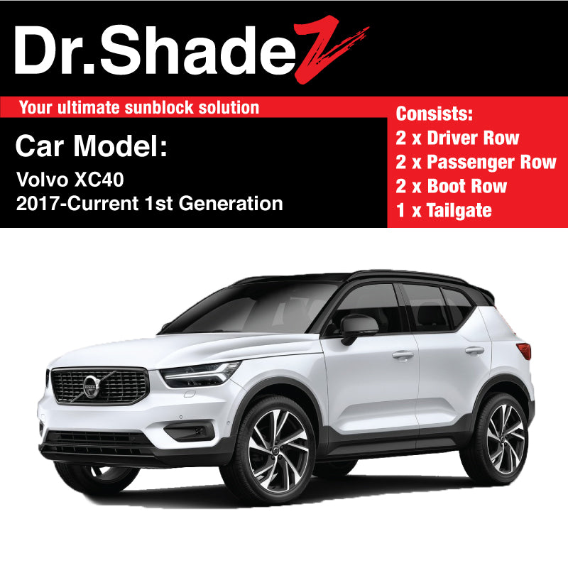 Volvo XC40 2017-Current 1st Generation Sweden Subcompact Luxury Crossover SUV Customised SUV Window Magnetic Sunshades