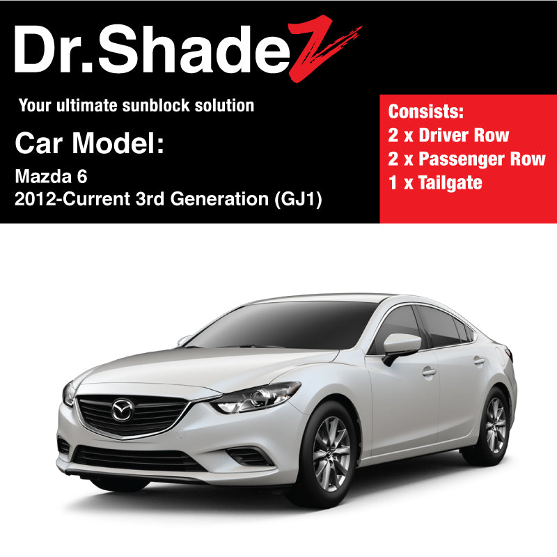 Mazda 6 Sedan Atenza 2012-Current 3rd Generation (GJ1) Japan Sedan Customised Car Window Magnetic Sunshades