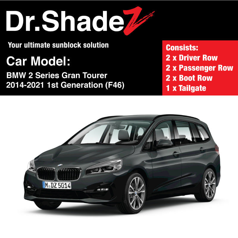 BMW 2 Series Gran Tourer 2014-2021 1st Generation (F46) Customised Luxury German Subcompact MPV Window Magnetic Sunshades