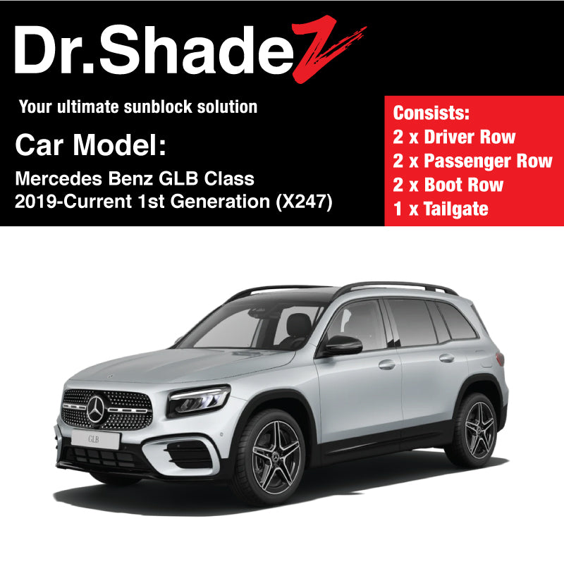 Mercedes Benz GLB Class 2019-Current 1st Generation (X247) Germany Compact Luxury SUV Customised Car Window Magnetic Sunshades