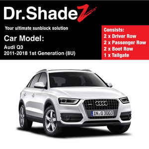 Audi Q3 2011-2018 1st Generation (8U) Customised German Luxury Compact Crossover SUV Window Magnetic Sunshades