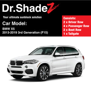 BMW X5 2013-2019 3rd Generation (F15) Germany Luxury Full Size SUV Customised Car Window Magnetic Sunshades