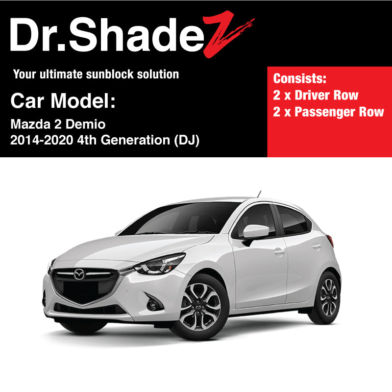 Mazda 2 Demio Sedan Hatchback 2014-2020 4th Generation (DJ) Japan Automotive Customised Car Window Magnetic Sunshades