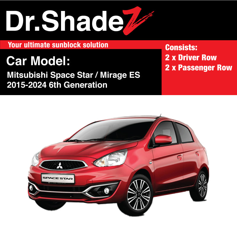 Mitsubishi Space Star Mirage ES 2015-2024 6th Generation Japan Hatchback Customised Magnetic Sunshades