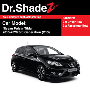 Nissan Pulsar Tilda 2015-2020 3rd Generation (C13) Japan Hatchback Customised Car Window Magnetic Sunshades