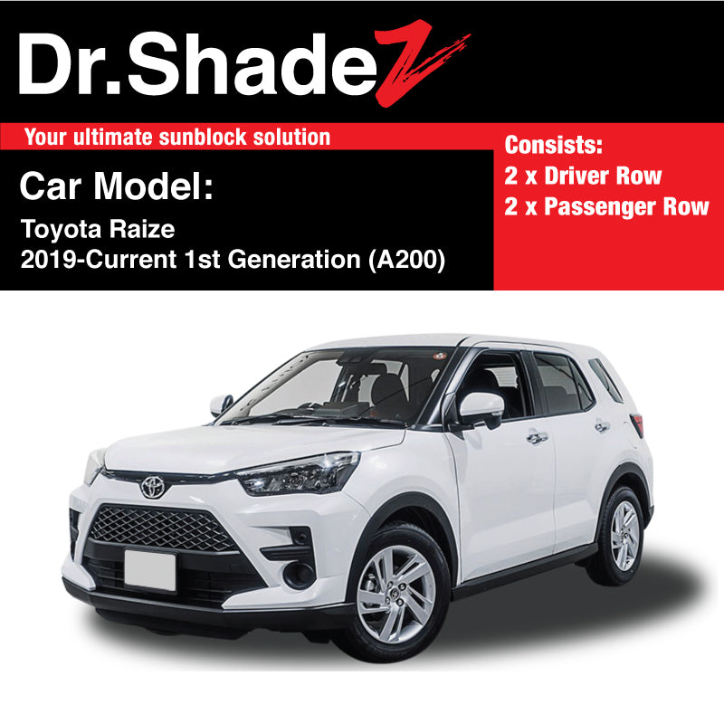 Toyota Raize 2019-Current (A200) Japan Compact SUV Customised Car Window Magnetic Sunshades