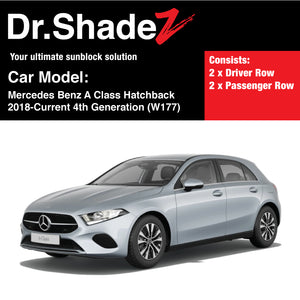 Mercedes Benz A Class Hatchback 2018-Current 4th Generation (W177) Germany Hatchback Customised Car Window Magnetic Sunshades