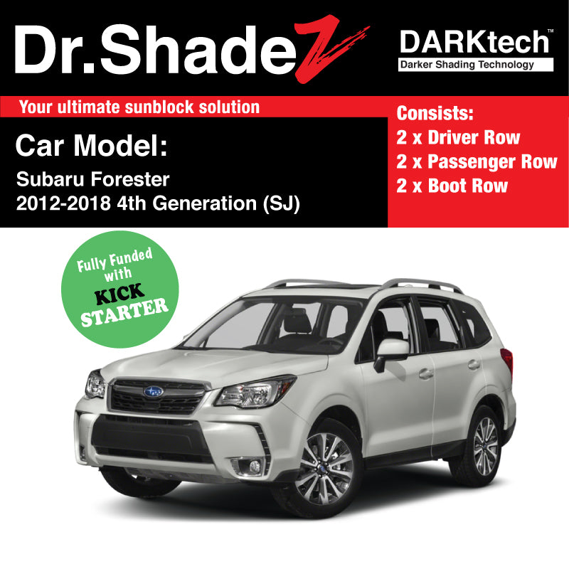 DARKtech Subaru Forester 2012-2018 4th Generation (SJ) Japan Subcompact Crossover SUV Customised SUV Window Magnetic Sunshades