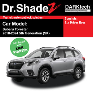 DARKtech Subaru Forester 2018-2024 5th Generation (SK) Japanese Subcompact Crossover SUV Customised SUV Window Magnetic Sunshades