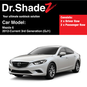 Mazda 6 Sedan Atenza 2012-Current 3rd Generation (GJ1) Japan Sedan Customised Car Window Magnetic Sunshades