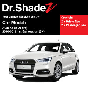 Audi A1 2010-2018 3 Doors 1st Generation (8X) Germany Supermini Sportback Hatchback Car Customised Magnetic Sunshades