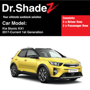 Kia Stonic KX1 2017-Current 1st Generation Korea Subcompact Crossover SUV Customised Car Window Magnetic Sunshades