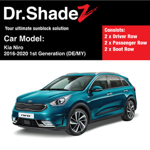 Kia Niro 2016-2020 1st Generation (DE/ MY) Korea Hybrid Subcompact Crossover Customised Car Window Magnetic Sunshades