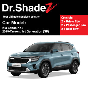 Kia Seltos KX3 2019-Current 1st Generation (SP) Korean SUV Customised Car Window Magnetic Sunshades 6 Pieces